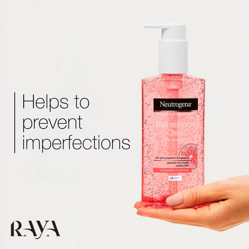 ژل شستشوی صورت طراوت بخش نوتروژینا حاوی عصاره گریپ فروت Neutrogena Fresh & Clear Facial Wash with Pink Grapefruit
